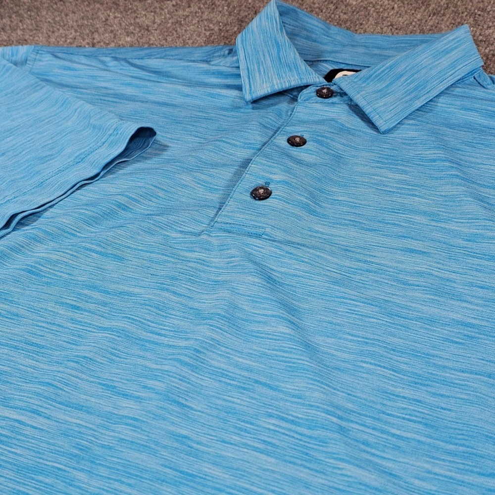 FootJoy FJ Men's X-Large Blue Space Dye Short Sleeve Performance Golf Polo 22313